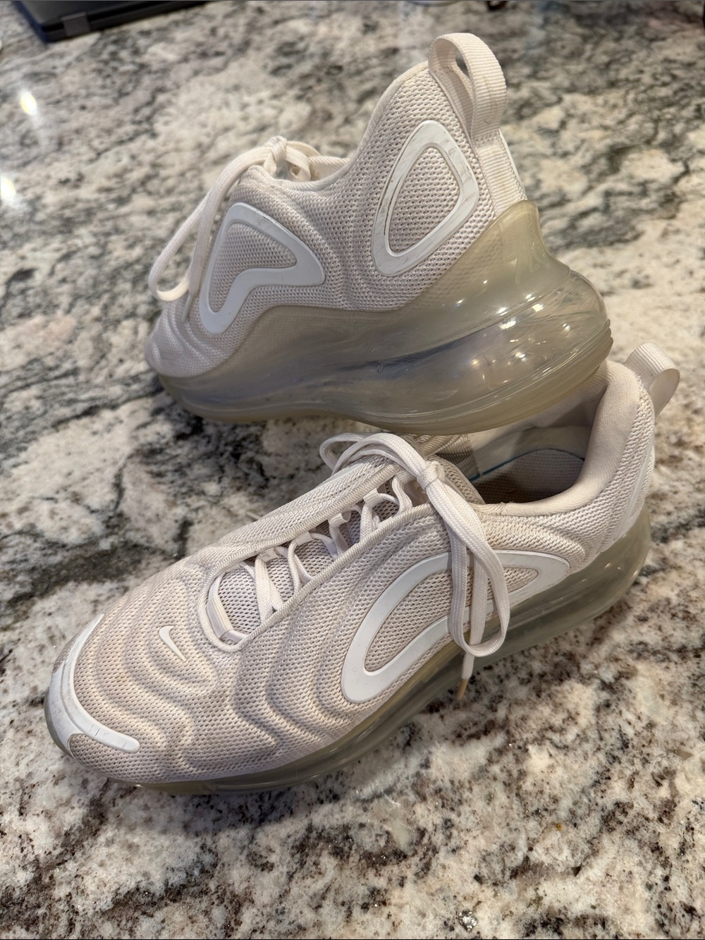 Women's Neutral Mesh Athletic Sneakers in Off-White